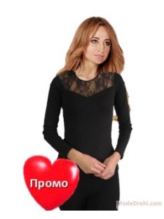 Блуза Черна с дантела