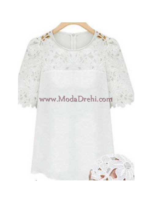 блуза Ками в бяло